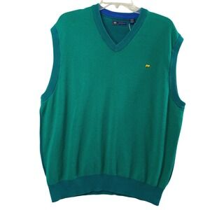 Jack Nicklaus Sweater Vest Men XL Everglade Green V-Neck Golden Bear Golfcore